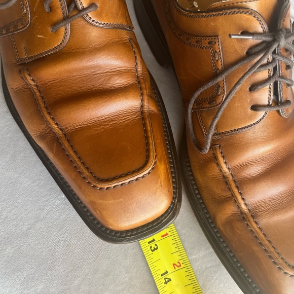 Magnanni Leather Derby Shoes Men's Size 43.5 10 Brown Lace Up Shoe Horns‎ - Picture 3 of 8